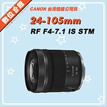 ✅缺貨缺貨✅盒拆全新發票有保卡✅公司貨 Canon RF 24-105mm F4-7.1 IS STM 鏡頭