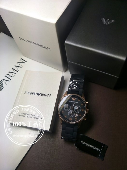 全新正品 AR5906 亞曼尼 EMPORIO ARMANI 三眼計時 男錶 38MM 經典紳士計時橡膠腕表