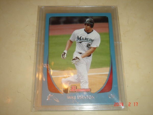 美國職棒  Giancarlo Stanton ( Mike Stanton )  2011 Bowman Blue/500 球員卡