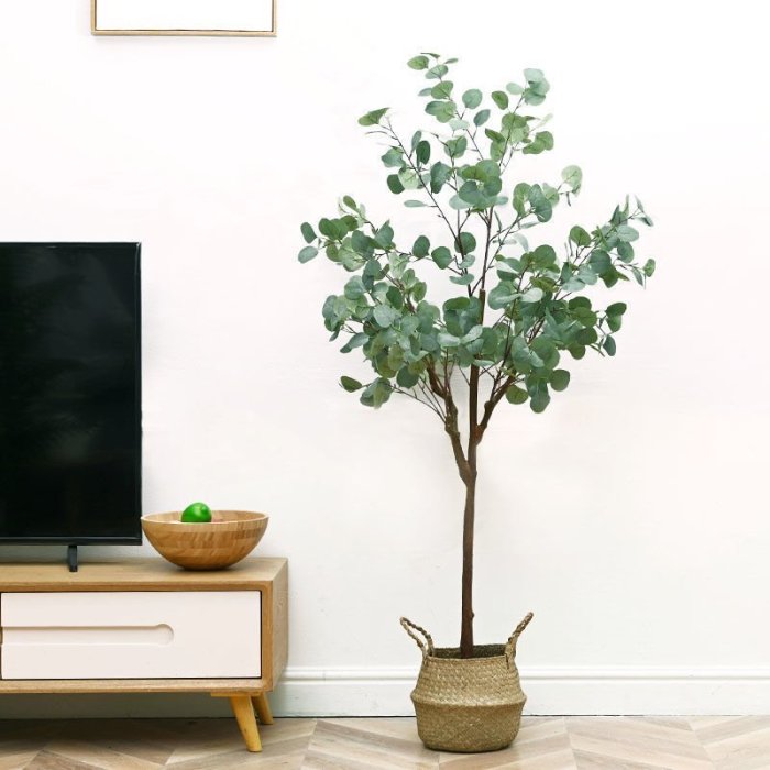仿真綠植擺件尤加利樹盆栽大型北歐ins風假植物裝飾室內客廳盆景