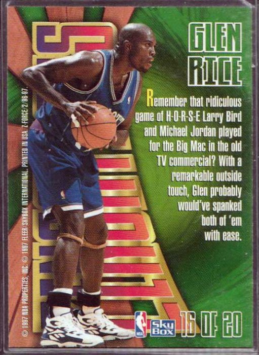 96-97 Z-FORCE ZENSATIONS #16 GREN RICE