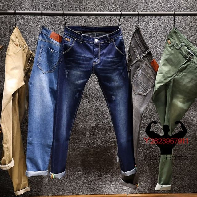 summer Ninth pants male ripped jeans for men trousers【Man Home】