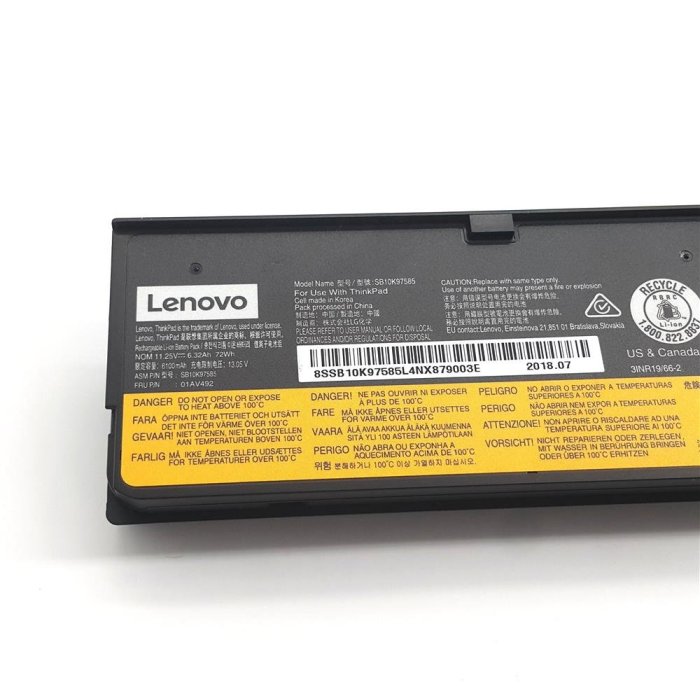 LENOVO T580 61++ 6芯 原廠電池 SB10K97583 SB10K97584 SB10K97597