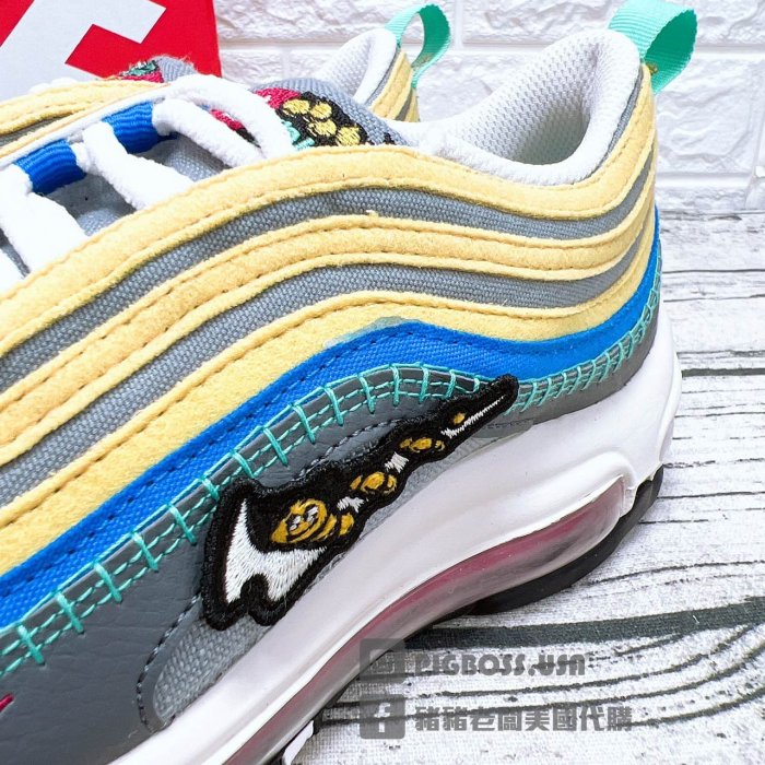 【豬豬老闆】NIKE AIR MAX 97 SE (GS) 灰黃 復古 毛毛蟲 氣墊 休閒鞋 大童 DN4381-001