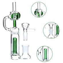 綠色 迷你 Bong 玻璃水煙斗 多重過濾水煙斗 水菸斗 水煙壺 水菸壺 55mm