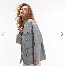 (嫻嫻屋) 英國ASOS-Topshop 水洗牛仔夾克外套EF23