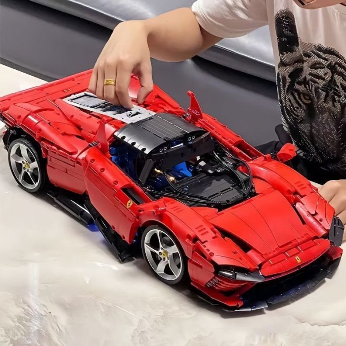 兼容樂高積木法拉力SP3賽車42143 積木 1:8  跑車拼裝積木玩具