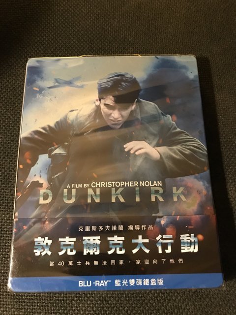 (全新未拆封)敦克爾克大行動 Dunkirk 限量雙碟鐵盒版 藍光BD(得利公司貨)限量特價