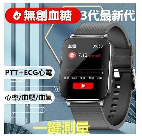 （ECG+PPG+HRV AI）醫療級 診斷心率/血壓/血氧/心電圖 繁體中文 體溫偵測手環 智能手錶 智慧手錶