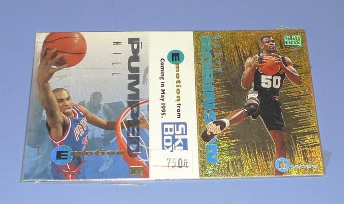 95 Skybox Emotion Grant Hill Rookie David Robinson 樣品卡 難入手