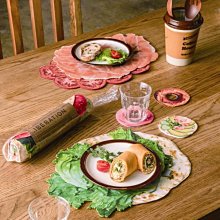 【beibai不錯買】造型蔬果午餐墊子 生菜 鮭魚 番茄 玉米餅皮 zakka(清倉特價)