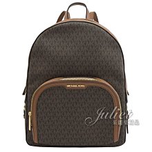 【茱麗葉精品】全新精品 MICHAEL KORS 專櫃商品 JAYCEE 經典印花LOGO雙層後背包.深咖/咖 現貨