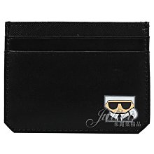 【茱麗葉精品】【全新商品】KARL LAGERFELD 卡爾 專櫃商品 燙印圖樣隨身卡夾禮盒組.黑 現貨