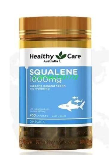 小丸子的店＆熱銷 現貨 魚油 Healthy Care 角鯊烯 鮫鯊烯 Squalene 1000mg / 200顆