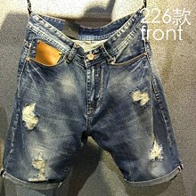 ∵ PRAY FOR FASHION ∴夏季破洞水洗工藝百搭牛仔短褲五分褲