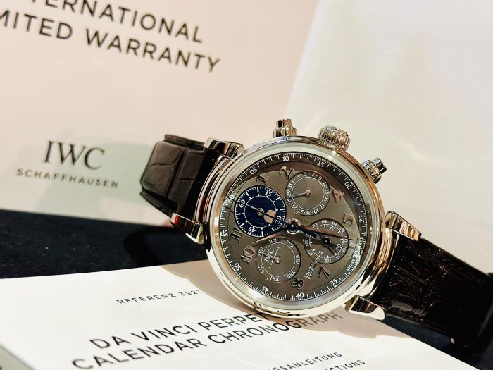 ~路米名品~ IWC IW392103 DA VINCI 達文西 萬年曆 43mm 飛返計時 複雜功能腕錶