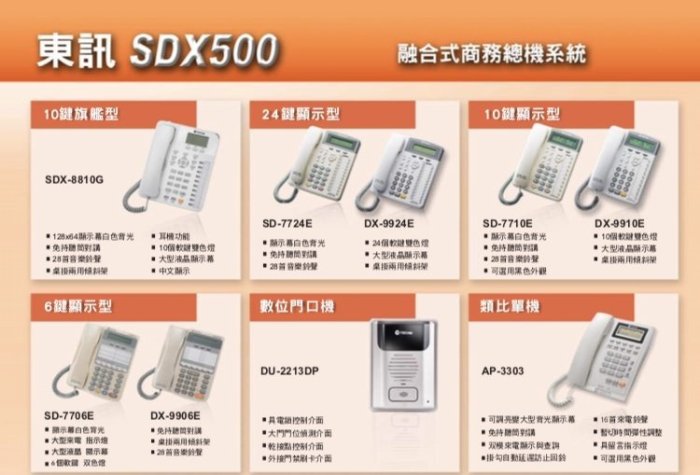 電話總機專業網....東訊SDX-500電話系統...新款...專業的安裝施工服務