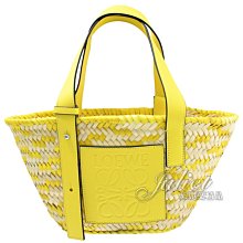 【茱麗葉精品】全新精品 LOEWE x Paula's Ibiza 烙印LOGO草編手提肩背包.黃 小 現貨