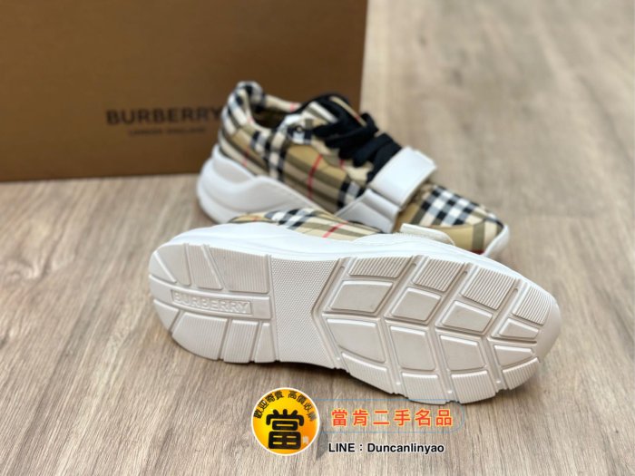 《當肯二手名品》BURBERRY 新款 經典 格紋 老爹鞋 休閒鞋 ㊣