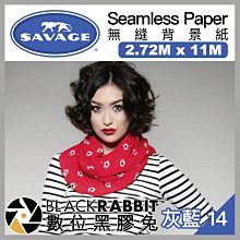 數位黑膠兔【 美國 豹牌 Savage 灰藍色 14 無縫背景紙 2.72M X 11M 】 背景布 兒童 寵物 人像