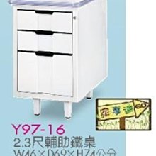 [ 家事達]台灣 【OA-Y97-16】 2.3尺輔助鐵桌 特價