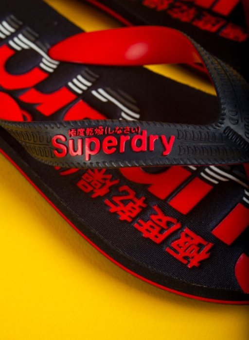 跩狗嚴選 極度乾燥 Superdry Flip 拖鞋 海灘鞋 泳池拖鞋 輕量 防水 人字拖 夾腳拖 藍黑紅字 現貨