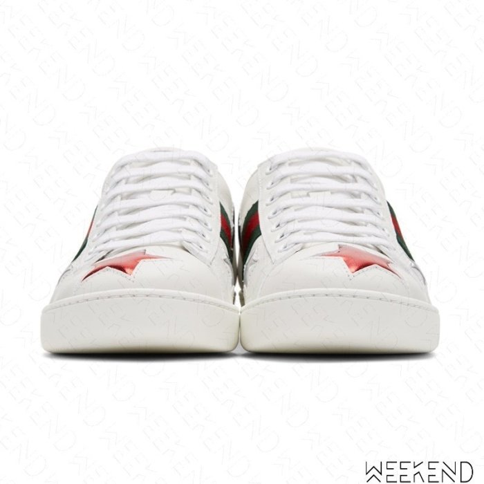 【WEEKEND】 GUCCI New Ace Star 星星 皮革 休閒鞋 白色 454562