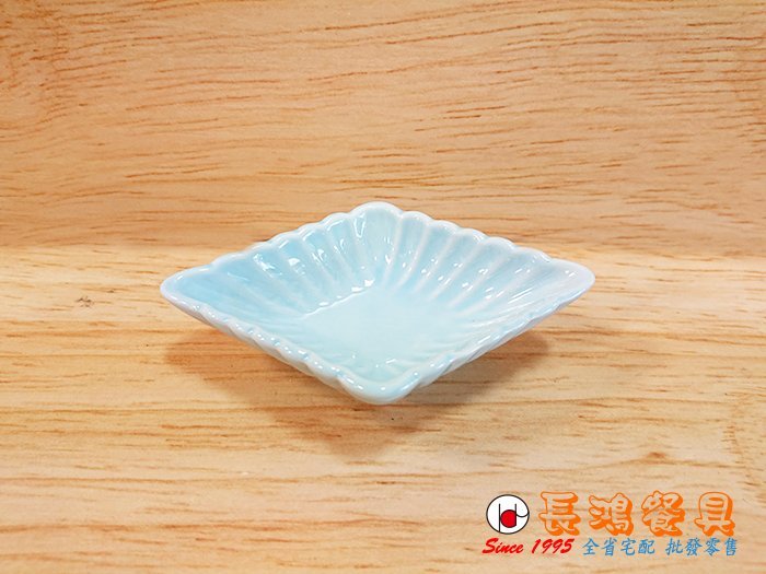 *~ 長鴻餐具~*日本製 3"淺藍菱形菊缽  (促銷價) 07800583  現貨+預購