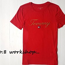 ☆【TH女生館】☆【TOMMY HILFIGER金線刺繡短袖T恤】☆【TOMG002L4】寬鬆版(XS)