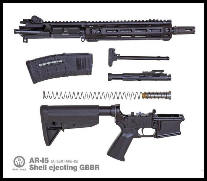 Speed千速(^_^)全新 II RARE ARMS AR-15 三代 拋殼 GBB 瓦斯步槍