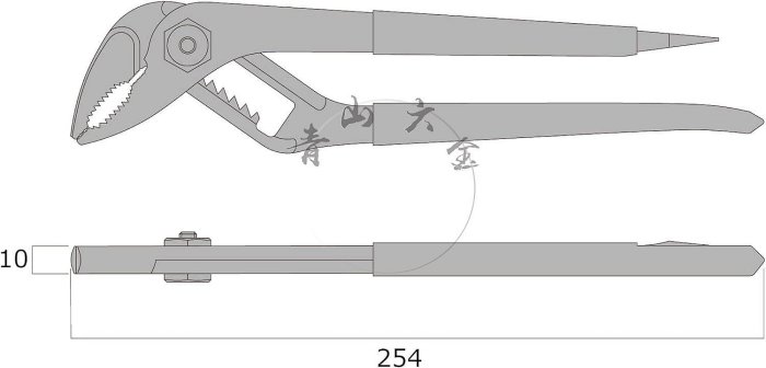 『青山六金』 Fujiya 110-250SD-BG 250S 130-200 250 水管鉗 幫浦鉗 黑金 140 鯉