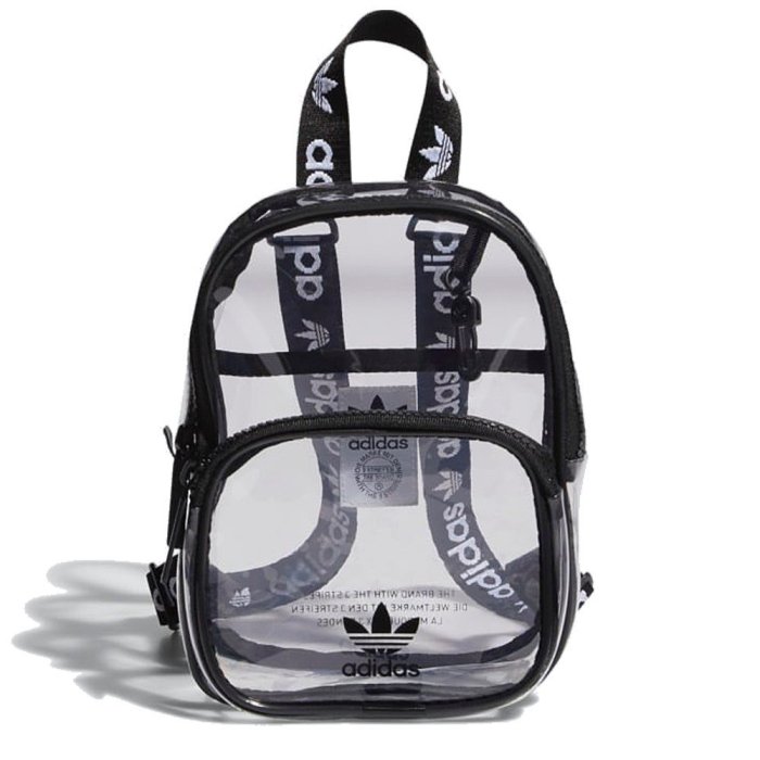 【A-KAY0】ADIDAS CLEAR MINI BACKPACK 迷你後背包 透明黑【CL5280】