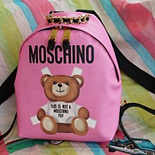 Moschino backpack 大型後背包 MOSCHINO 粉紅小熊 現貨