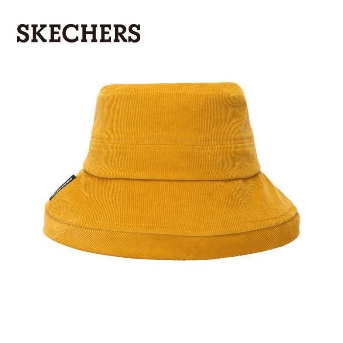 【熱賣下殺】Skechers斯凱奇2021新款時尚燈芯絨漁夫帽盆帽女休閑帽子L320W286
