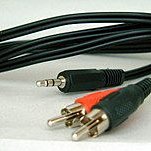 ~協明~ 3.5mm公 轉 RCA 公X2 梅花接頭，線長3米