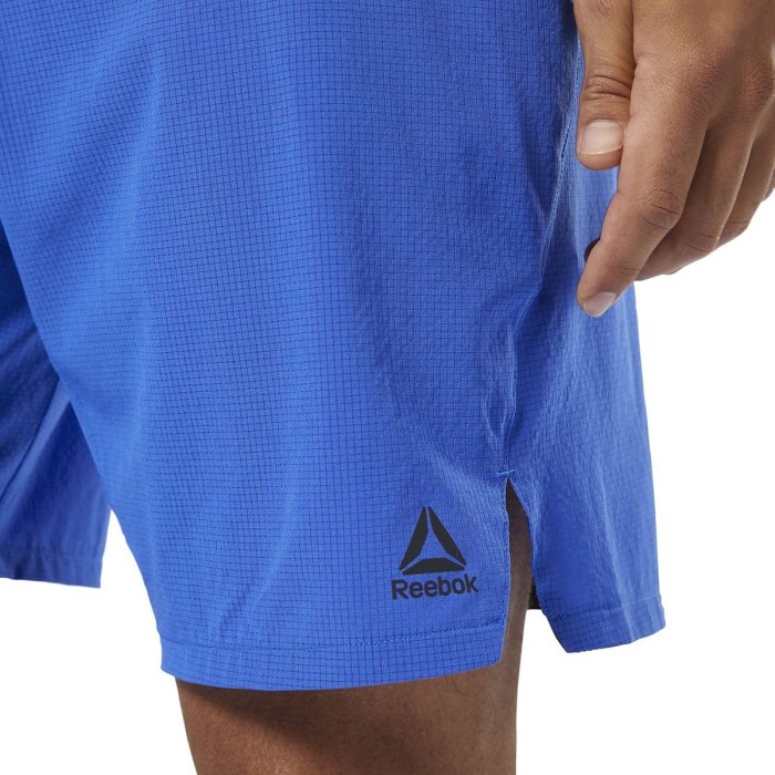 =CodE= REEBOK EPIC KNIT WAISTBAND SHORT 透氣運動短褲(藍)DU4335 訓練 男