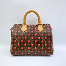 遠麗精品(板橋店)S3228 LV 原花櫻桃村上隆聯名限量款 Speedy 25 M95009