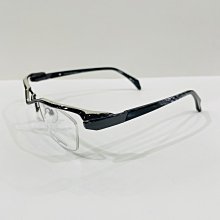 《名家眼鏡》Masaki Matsushima 嚴選日本製純鈦半框深灰配塑膠黑色鏡腳造型鏡框MF-1251col.3
