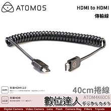 【ATOMOS】Full HDMI to HDMI 4K 60p 傳輸線 40cm 捲線 大對大 雙公 公頭／A7S3