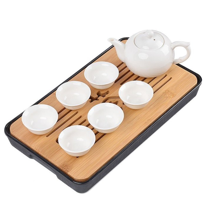 促銷打折 干泡盤功夫白瓷茶具簡約家用套裝蓋碗整套盤儲水盤茶杯*