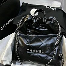 Chanel AS3859 Chanel 22 小型後背包 黑銀 現貨