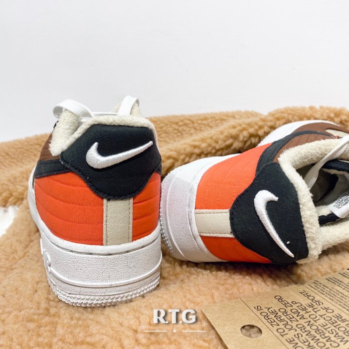 【RTG】 NIKE W AIR FORCE 1 07 LXX NN 橘棕 拼接 格紋 再生 女鞋 DH0775-200