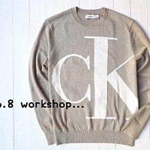 【CK男生館】Calvin Klein CK大LOGO光滑棉針織衫【CK002R5】(XS-S-M-L-XL-XXL)