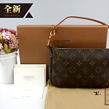 優買二手精品名牌店 LV M51980 原花 老花 腋下包 奶奶包 手提包 肩背包 手機包 拉鍊包 化妝包 麻將包 全新