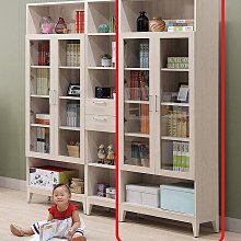 【設計私生活】白楓原切白橡2.7尺雙門書櫃(免運費)113B