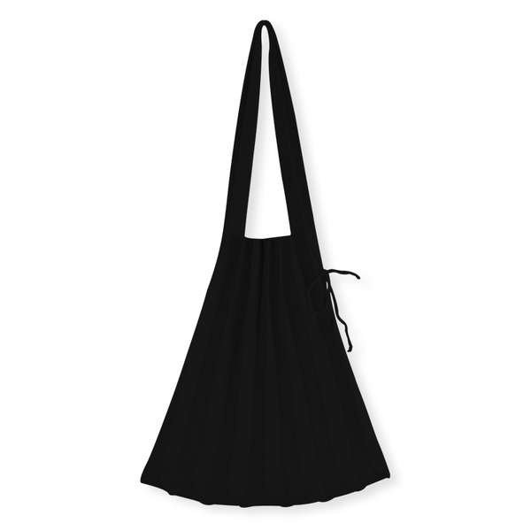 亞馬遜ebay風琴購物袋單肩手提包學生搭日系摺皺針織拼接摺疊包-麥德好服裝包包