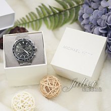 【茱麗葉精品】全新精品 MICHAEL KORS 專櫃商品 MK8912 三眼大錶框腕錶.銀/墨綠 45mm 現貨