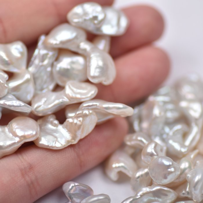 珍珠天然淡水不規則巴洛克蝴蝶結珍珠散珠  小眾設計可DIY半成品配件