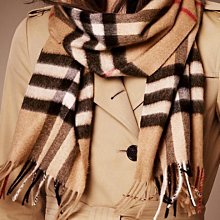 Burberry 3929522 Giant Check Scarf Camel 駝色格紋披肩