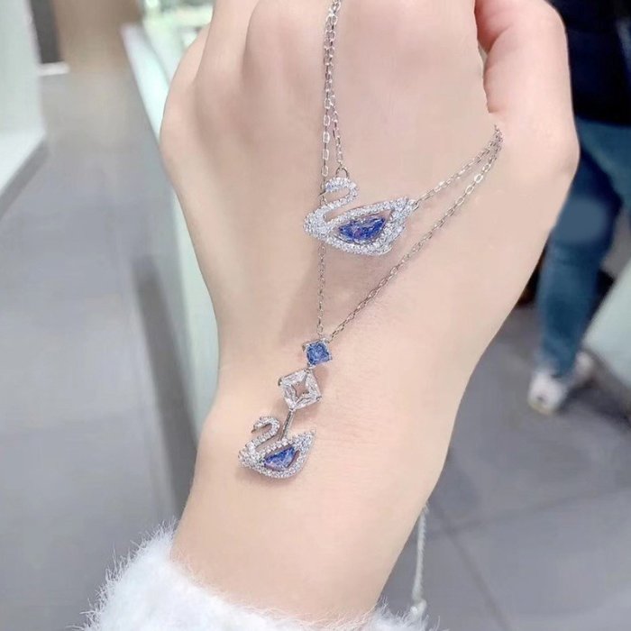 Swarovski 施華洛世奇 跳動的心 天鵝 項鍊 新品 浪漫天鵝 粉鑽項鏈 白鑽天鵝 鎖骨鏈 當季女生項鏈 手錬手鐲